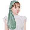 Utukky Silk Night Cap for Long No Shedding Until Adjustable Prevents Split Ends and Perfect for Birthday Aqua Green Hair, Cylindrical, Easy-to-Use,