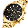 MEGIR Luxury Business Quartz Watch for Men Stainless Steel Strap Luminous Date Waterproof Male Casual Wristwatch Chronograph Clock 2150