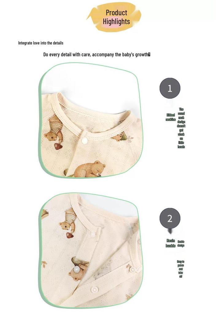 Summer Newborn Bamboo Jumpsuit - Thin, Long Sleeve Pajamas Romper