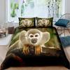 Monkey Duvet Cover Set,Monkey Bedding Set Full Queen Size,Cute Monkey Comforter Cover,Cartoon Animal Comforter Cover Set 2/3pcs