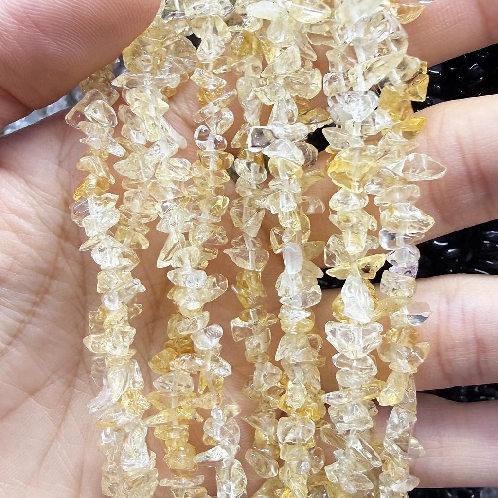3-5mm Natural Crystal Agate Crushed Stone Beads, Irregular DIY Jewelry Accessories, Loose with Hole