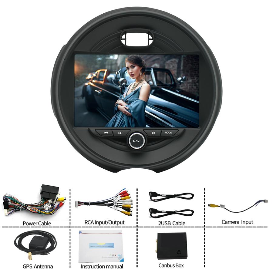9" Car Android 11 2+32G Stereo Radio GPS Navi OBD For 14-21 Mini Copper F55 F56