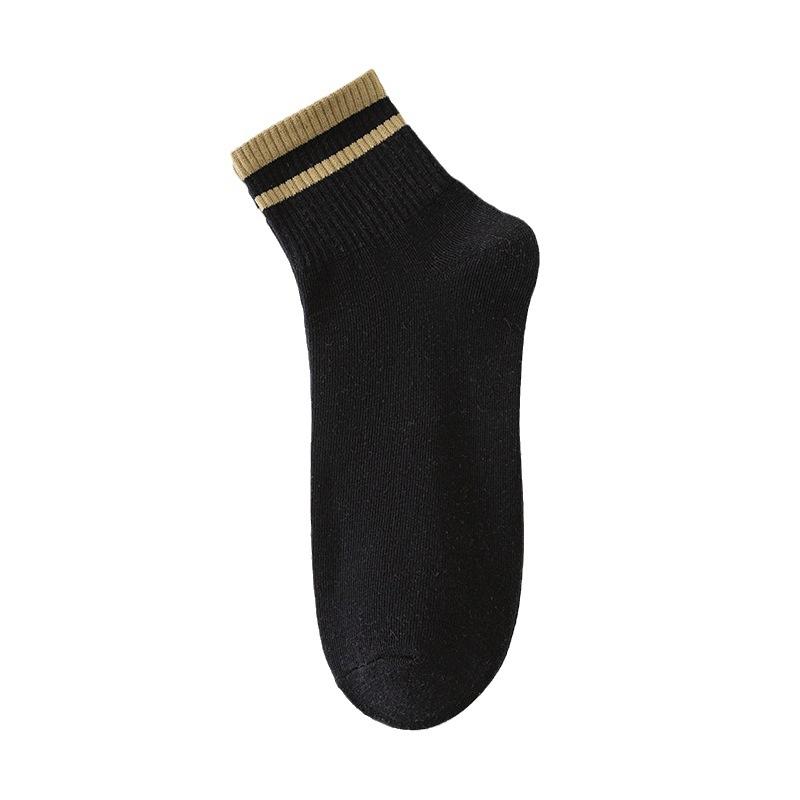 Men's Summer Thin Cotton Socks, Sweat-absorbing and Breathable Short Socks, Mid-calf Socks, Summer Sports Socks, White Men's Socks
