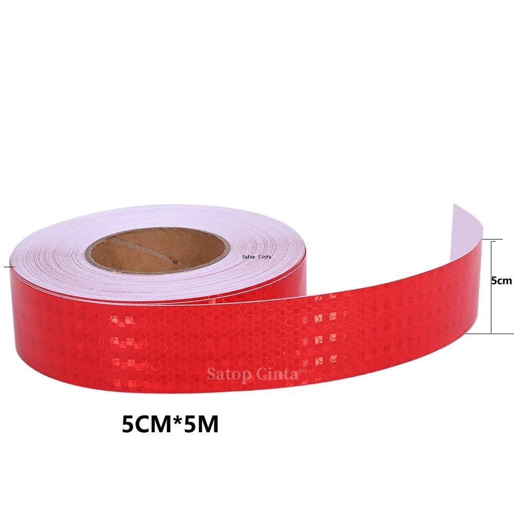 2.5cm/5m/10cm/15cm/20cm*5M Red Shining Stars Reflective Sticker Waterproof Strong Adhesive Safety Warning Reflector Tape For Car