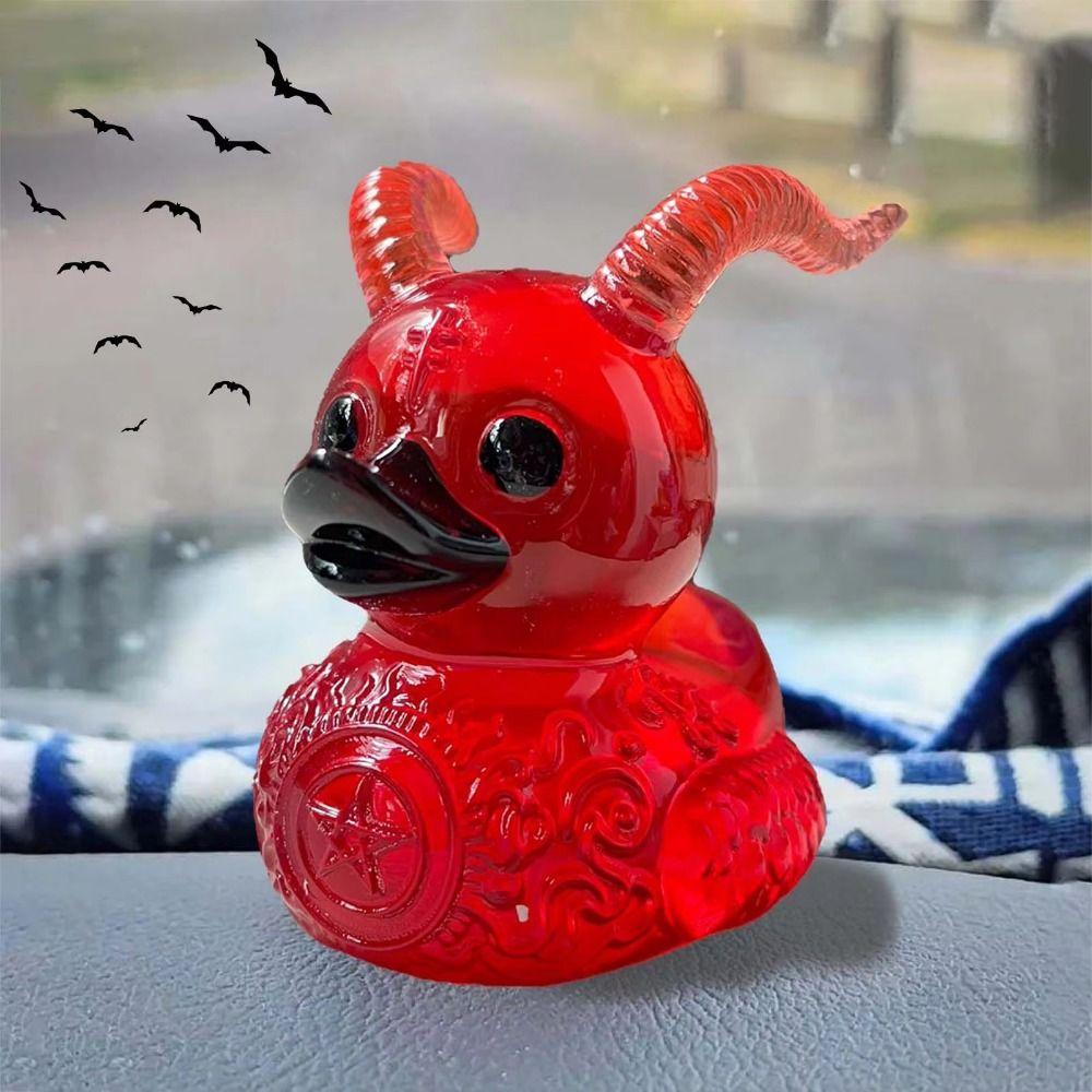 

Creative Halloween Devil Duck Statue Red Halloween Table Ornament Party Decoration