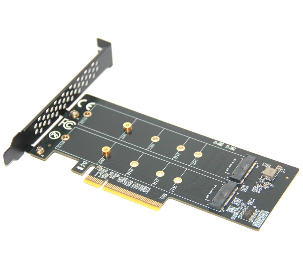 PCIe To M2 NVME Adapter Card PCI-E 4.0 X8 X16 NVME M Key SSD Converter M.2 PCI Expansion Card For 2230 2242 2260 2280