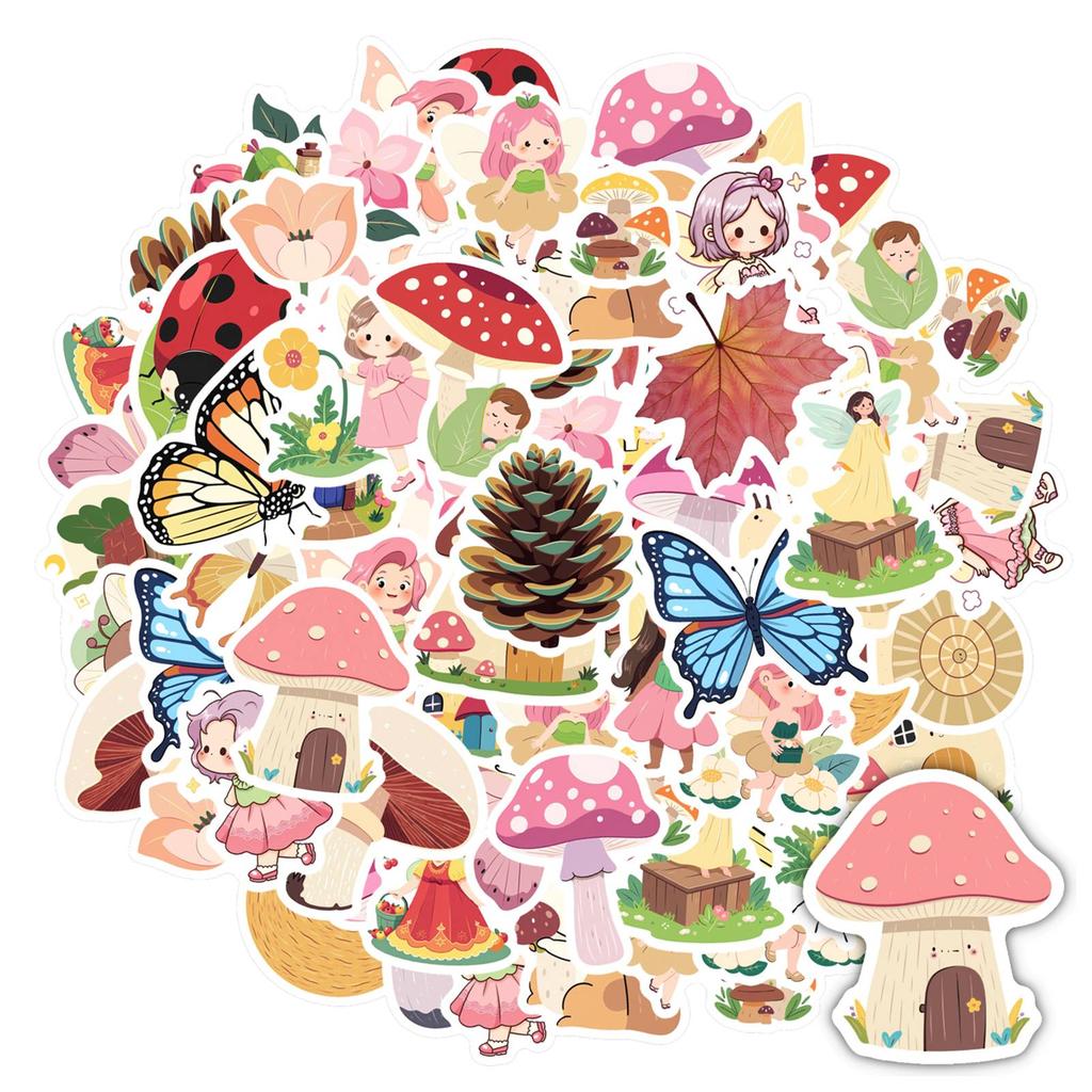 35pcs Cute Nature Stickers Whimsical Fairy Fairy Stickers Stickers For DIY Phone Guitar Laptop Notebook Suitcase Cup