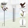 Decorative Bird Rain Gauge Outdoor Metal with Stake 7 Inch Tube Weather Resistant Plastic Measuring Gauge Branch Measure Tool for Garden Lawn Patio