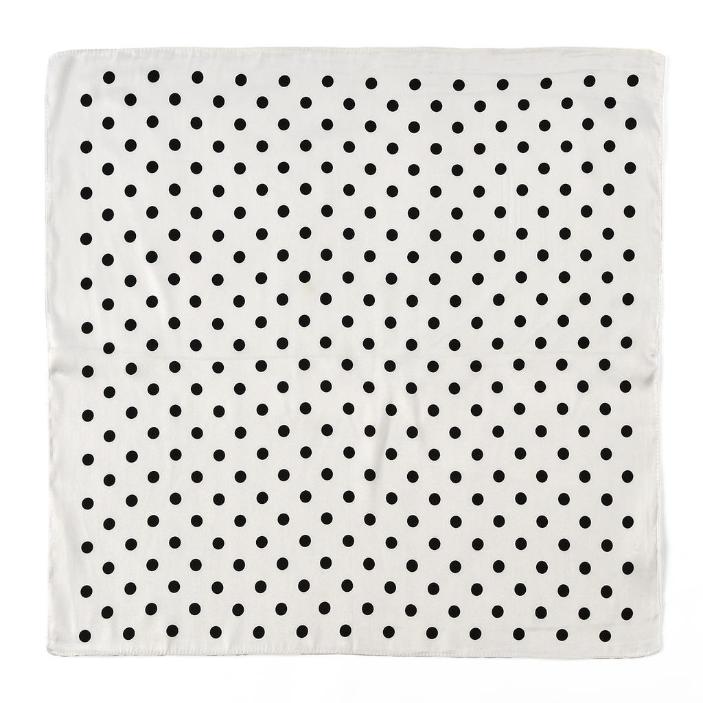 60cm Dot Printed Square Scarf Summer Lightweight Head Cover Shawl With Adjustable Strap For Women Bag Accessories