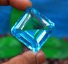 132 Carat Finest Quality Offer Blue Topaz Emerald Shape Lab Created Gemstone SN531