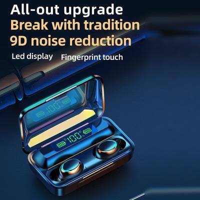 Wireless BT5.0 Earbuds Digital Earphones Noise Resuction with LED Power Display Charging Box Built In Mic Support Phone