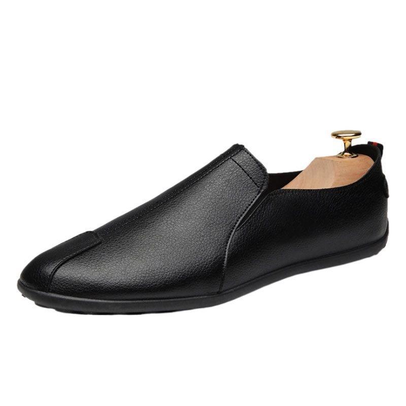 Pantofi Bean pantofi casual din piele pentru bărbați, impermeabili cu un singur picior, primăvară, la modă, decoltate, pantofi leneși, talpă plată, un singur pantof, un singur pantof de conducere