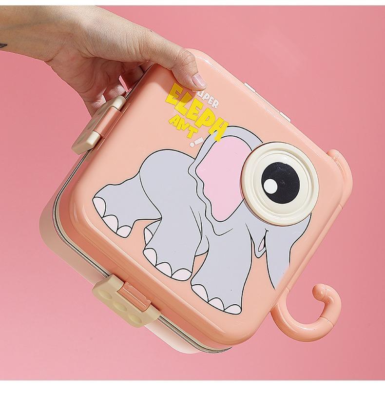 Food-Grade Animal Shape Cartoon Bento Lunch Box for Kids