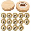 27pcs Bamboo Beer Bottle Opener Magnetic, DIY Fridge Magnet, Suitable for Kitchen and Home Decor  Perfect Wedding Gift