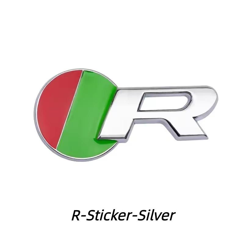 3D Metal S R Logo Car Front Grille Side Fender Rear Trunk Emblem Badge Decals for X-TYPE F-TYPE XE XF XJ XJR XFR Accessories