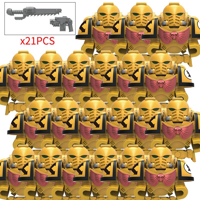 MOC Ιππότες Αίματος Άγγελοι Πολέμου Μαύρο Σφυρί Ναΐτες Στρατιώτες Πολέμου σφυριά Φιγούρες Δράσης Οικοδομικά Μπλοκ Τούβλα παιδιά DIY Παιχνίδια