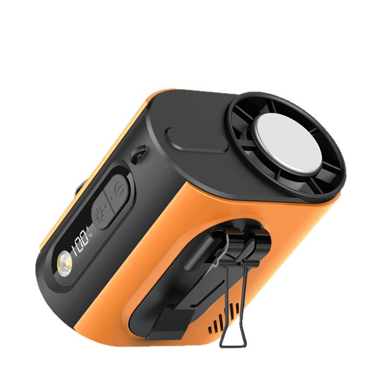 New 2026 Portable Ice Pack Waist Fan - USB Clip-On, High-Speed Cooling, Lightweight & Easy to Carry for Outdoor Use.