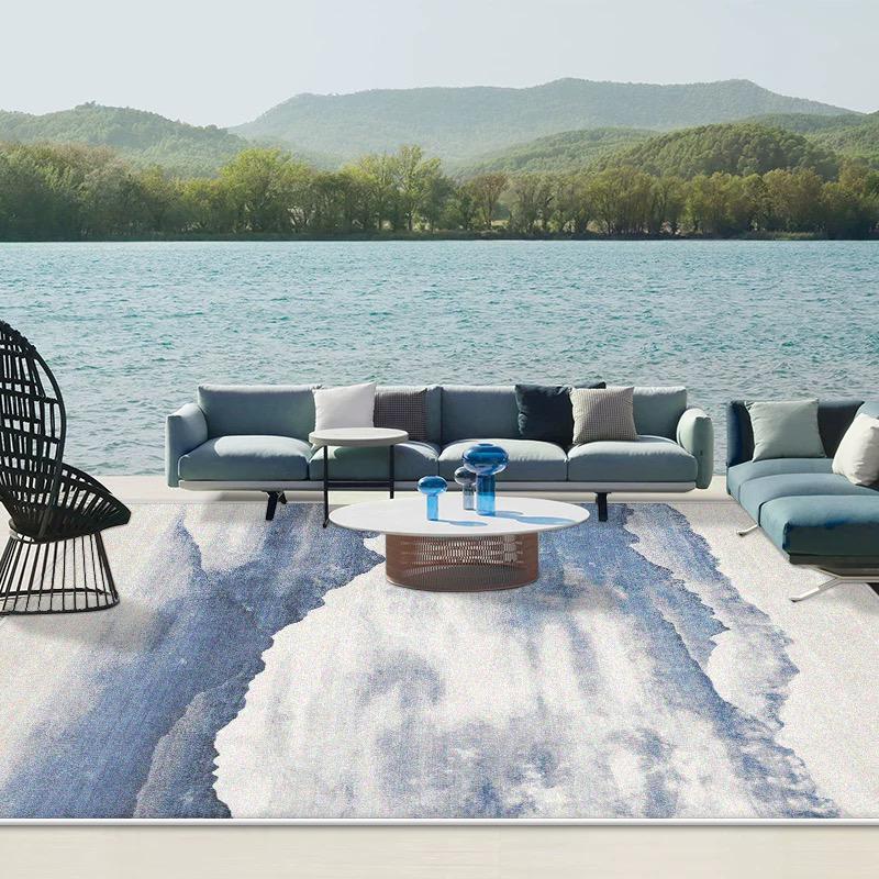 Minimalism Decoration Living Room Carpet Ink Wash Style Large Area Non-slip Rugs Modern Bedroom Lounge Sofa Easy Clean Floor Mat