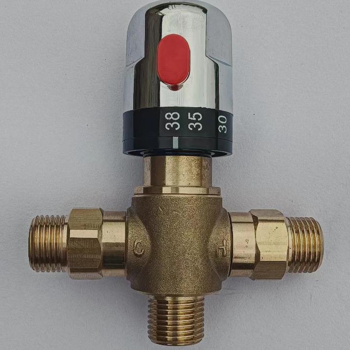Thermostatic 4-Point Full Copper Anti-Scald Mixing Valve for Solar Water Heaters