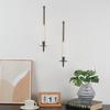 Contemporary Iron Candle Sconces for Wall Set of 2 Decorative Candle Holders Hanging Candlestick for Romance Lighting