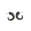 High-End Minimalist Style, Niche Minimalist Silver-Plated Light Luxury French Cold Crescent Moon Curved Circle Earrings For Women