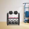 Robust Gym Equipment Organizer, Dumbbell Rack & Kettlebell Holder 220 Lbs Capacity for Weight Plates & Free Weights Organization