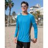 CHARMLEAKS Mens UPF 50+ Long Sleeve Rash Vest Quick Dry Rash Guards Surfing Swim Shirt