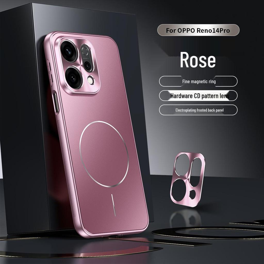 Oppo Reno14/Reno14 Pro Pełne Pokrycie Etui Anty-Upadkowe z Ochroną Obiektywu i Kompatybilnością z Bezprzewodowym Ładowaniem Samochodowym