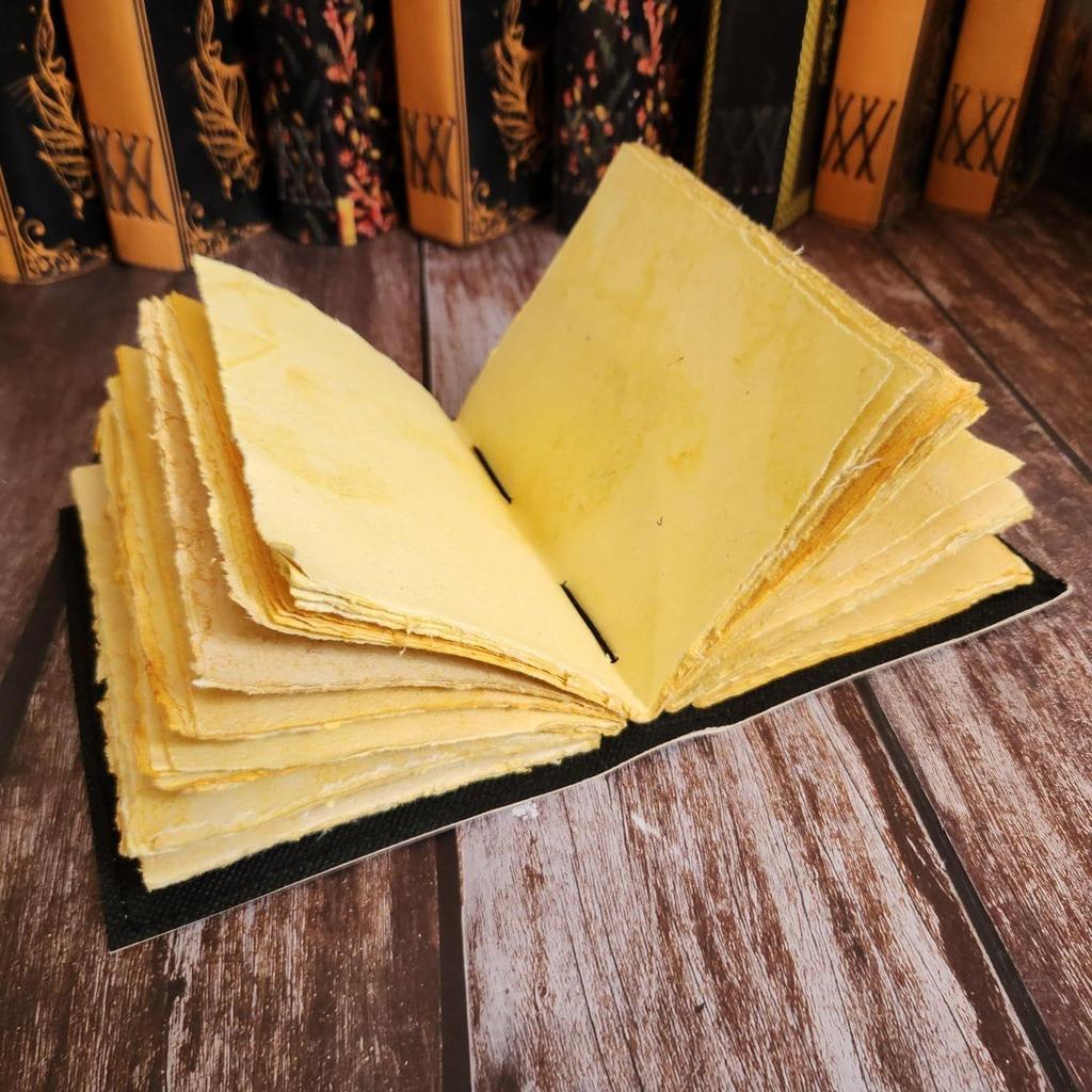 Vintage Flower Moon Eclipse Leather Dairy Notebook Sketchbook Leather Journal 200 Deckle Edge Pages