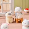 Micro Landscape Mini Cartoon Plush Cat Figurine Desktop Car Decoration Resin Handmade DIY Decoration