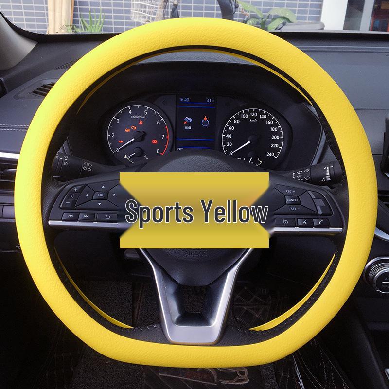 Universal Silicone Steering Wheel Cover - Fashionable, Sweat-Absorbent, Non-Slip, Thin & Soft, Fits All Seasons