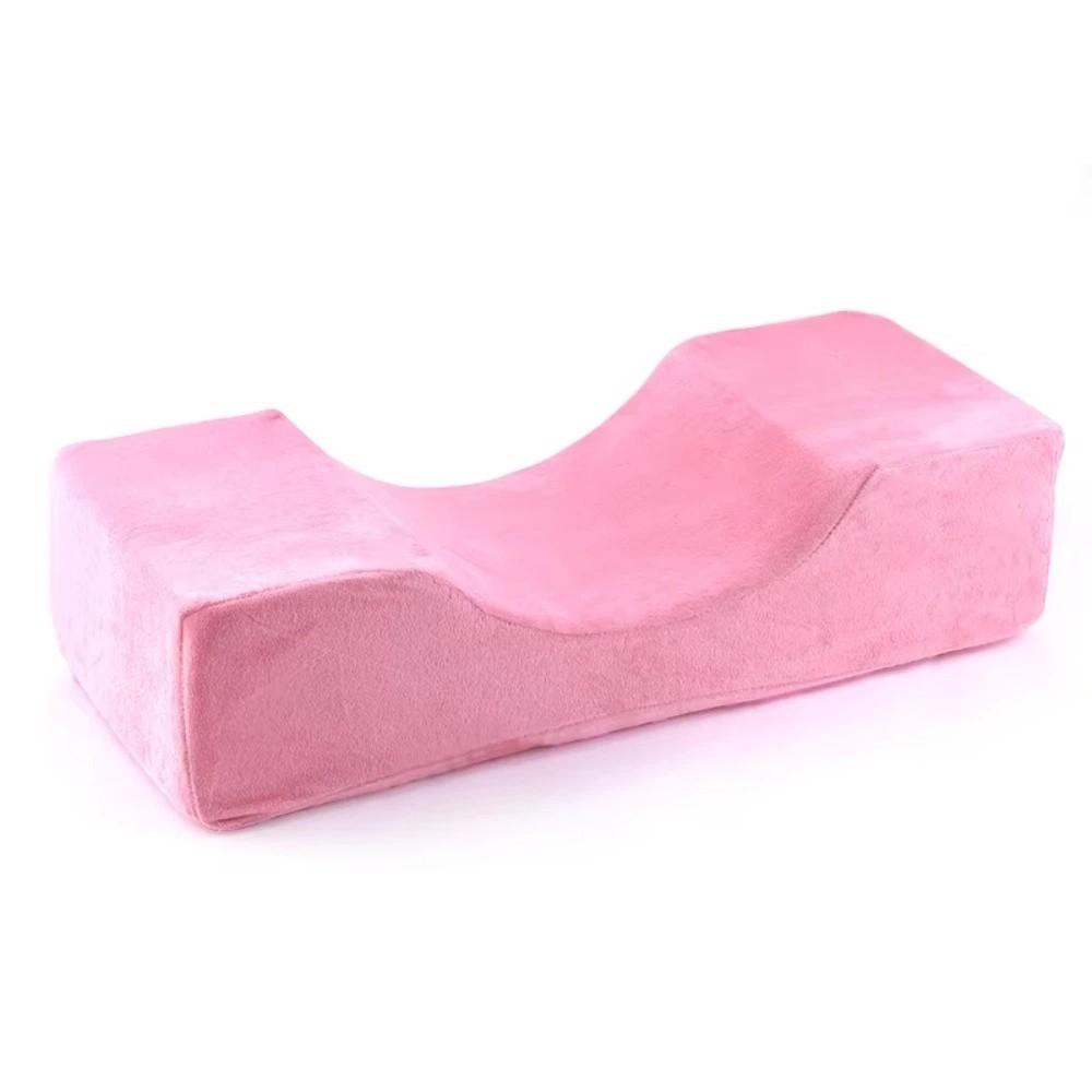 Comfortable Foam Eyelash Extension Pillow U Shaped Neck Support Soft Pillow Grafting Eyelash Pillow With Pocket розовый