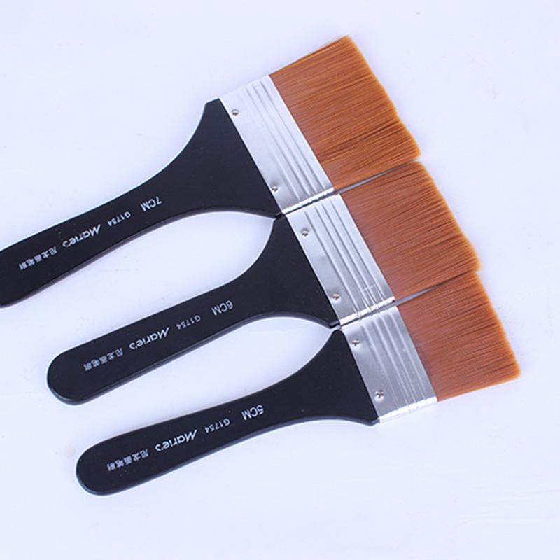 1 Stück Nylon Flache Haarbürste Öl Wandmalerei Künstler Haarpinsel Aquarell Kunst Set