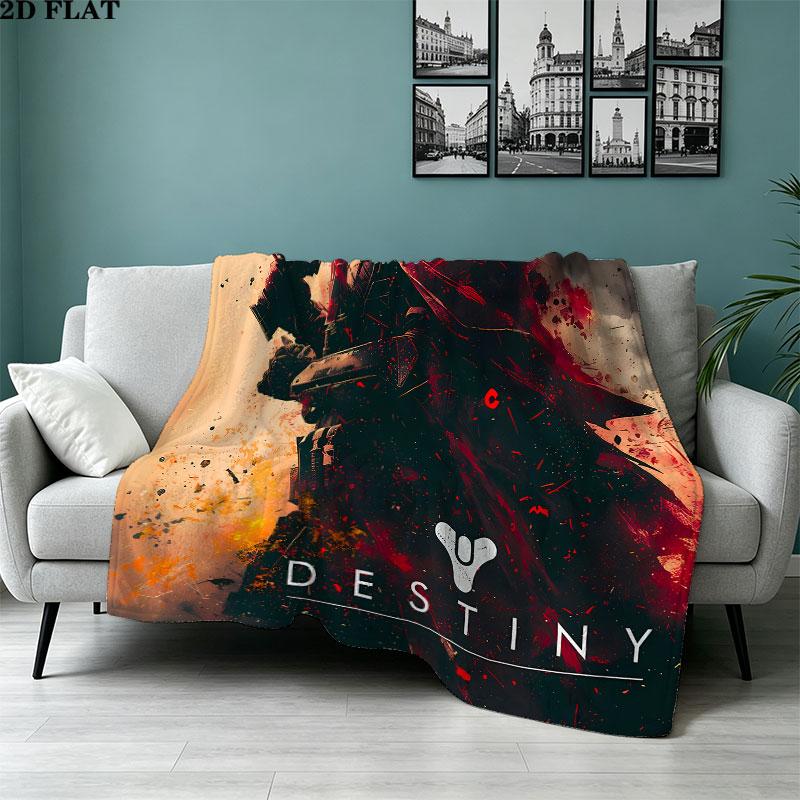 1PC Destiny Patterned Flannel Blanket Suitable For All Seasons For Home Decor Warmth And Comfort Gifts Holiday Present