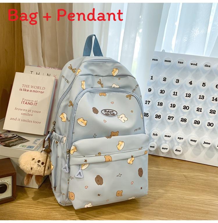 Girl School Backpack With Nylon Material And Laptop Compartment For Education Use