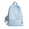 School bag female 2025 Korean version couple new large-capacity solid color versatile shoulder back trendy bag primary school students junior high sc