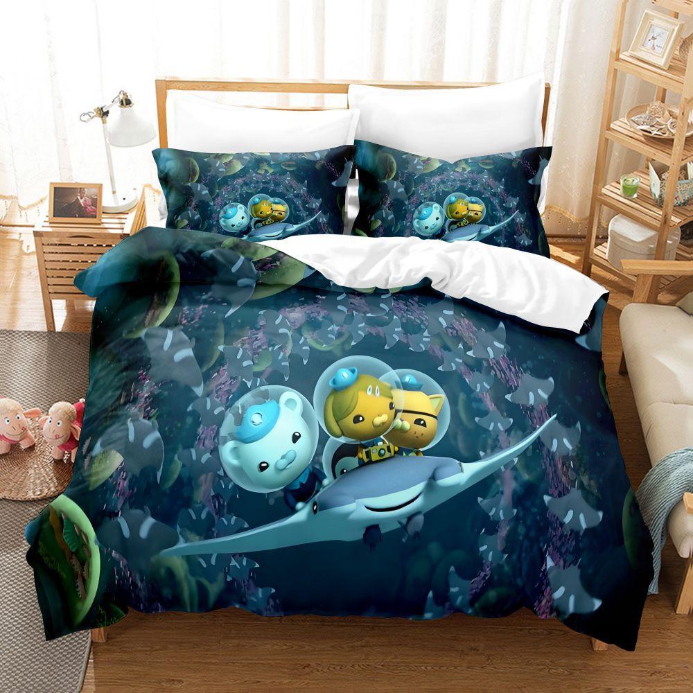 Octonauts Bedding Set Single Twin Full Queen King Size Bed Set Aldult Kid Bedroom Duvetcover Sets 3D Print Anime Octonauts