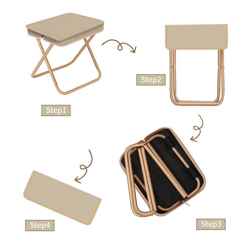 Outdoor Camping Foldable Stool Portable Folding Pen Bag Stool Lightweight Carry Handbag Chair Picnic Travel Fishing Accessories