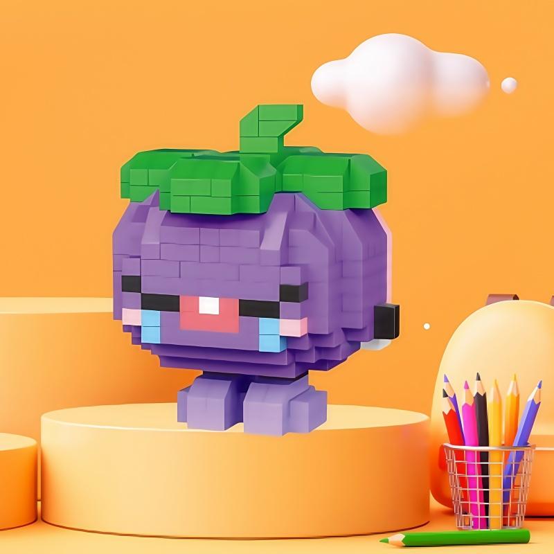 KNWE BUILT Giocattoli con Blocchi da Costruzione Micro Mini Modelli di Frutta a Cartoni Animati - Perfetti per i Bambini per Esplorare la Frutta Giocattolo Puzzle Regalo di Festa per Bambini