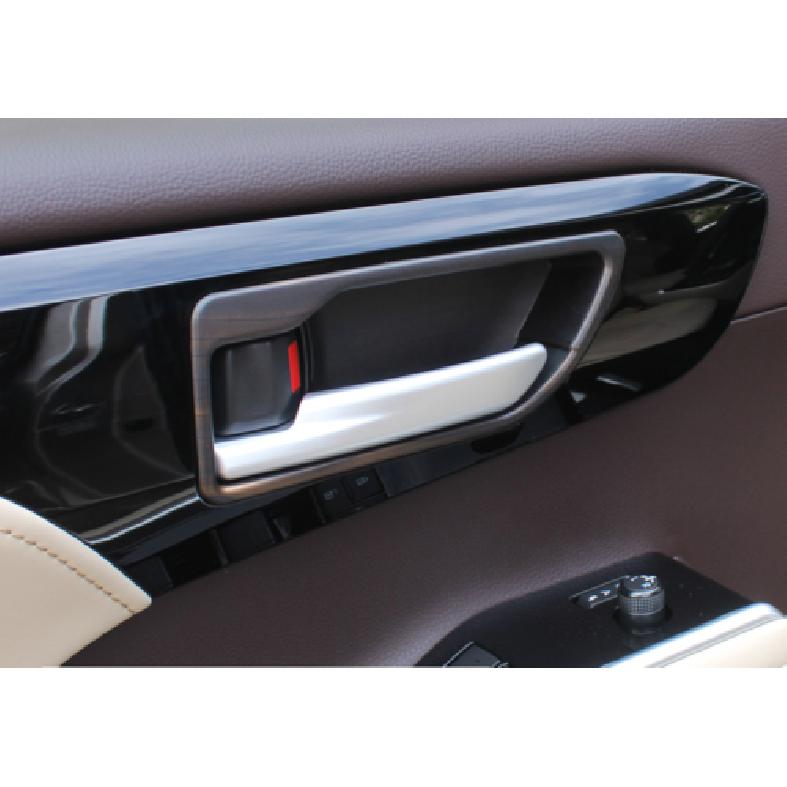For Toyot@a Highlander 20- Wood Grain Inner Car Door Handle Bowl Cover Trim