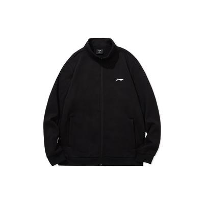Li Ning Badminton Series Solid Color Sports Casual Jacket Autumn Coat Hoodie Men Jackets Black AWDTD79-1