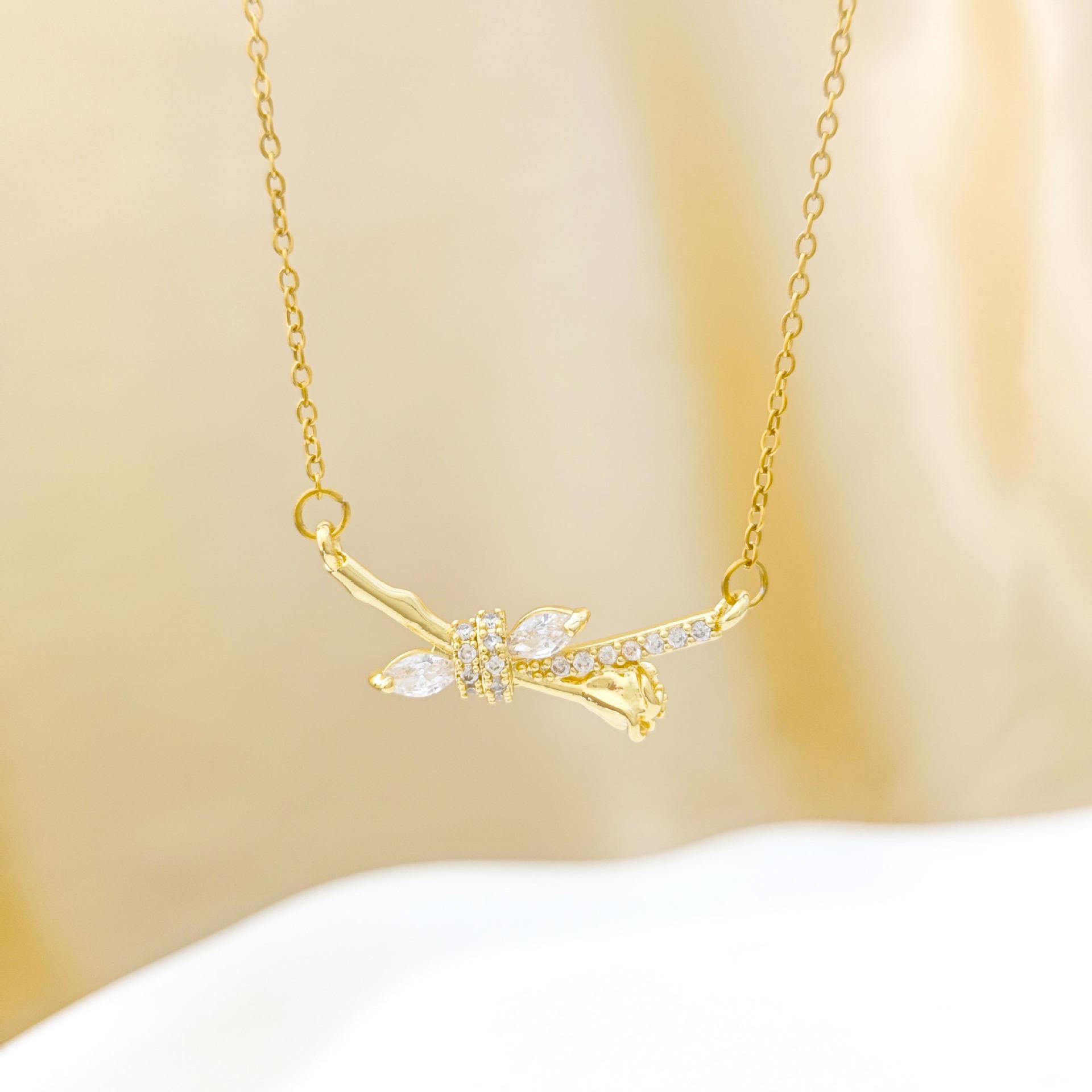 Titanium Steel Bow Knot Necklace: Elegant Light Luxury Gift for Women & Best Friend, Versatile Clavicle Chain