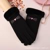 Autumn and Winter Velvet Thermal Gloves Women's German Velvet Korean Version Outdoor Riding Driving Electric Vehicle Sports Gloves