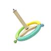 Bird Cage Rotating Perch Toy For Parakeets Conures Lovebirds Wood Cotton Rope Rotating Exercise Activity Accessories