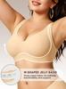 Wireless Soft Support Seamless Bra for Plus Size Women – Comfortable Fit for Large Busts