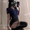 Domila Pure Desire Royal Sister Policewoman Uniform Suit Cos Sexy Nightclub Skirt Waist Slim Hip Skirt Suit