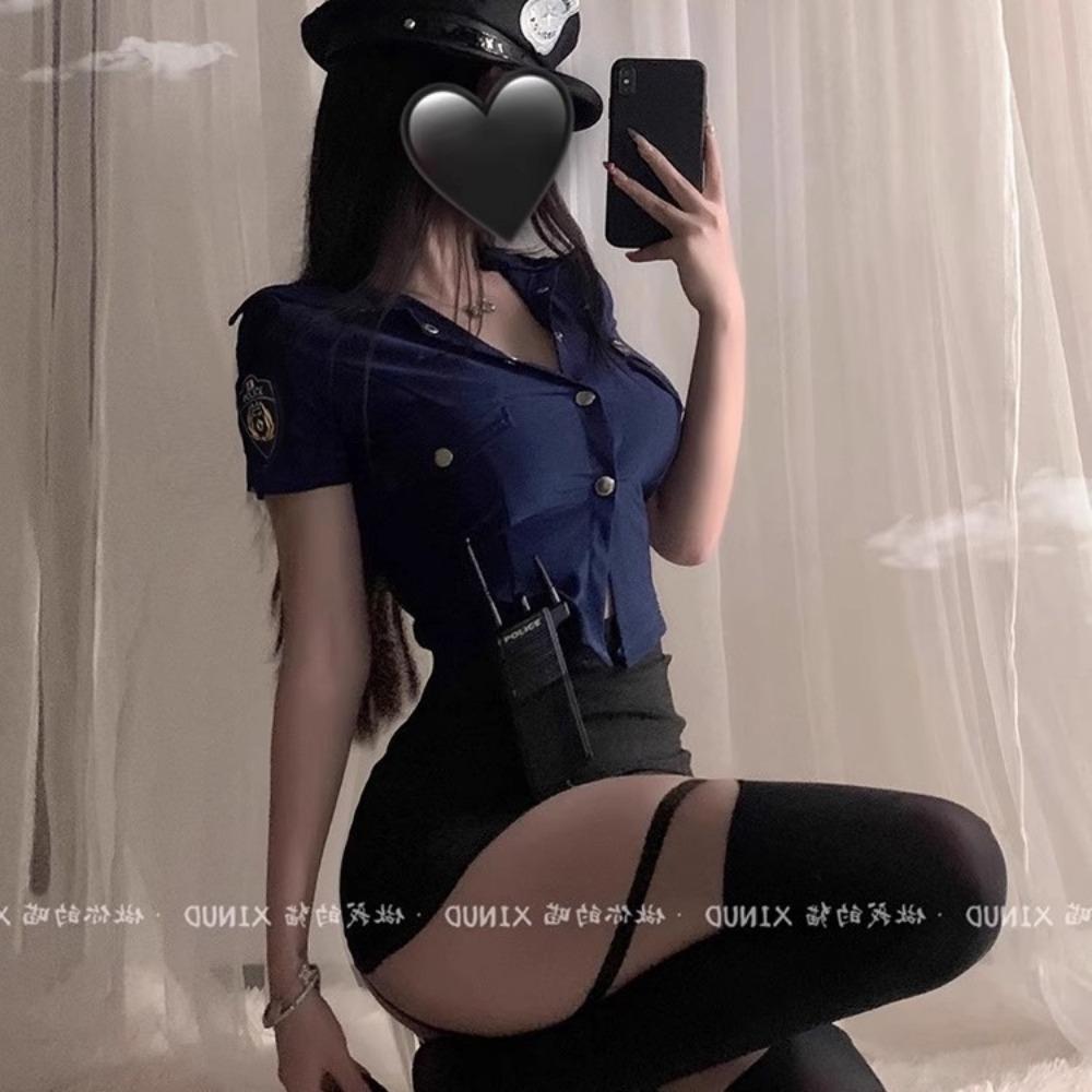 Domila Pure Desire Royal Sister Policewoman Uniform Suit Cos Sexy Nightclub Skirt Waist Slim Hip Skirt Suit