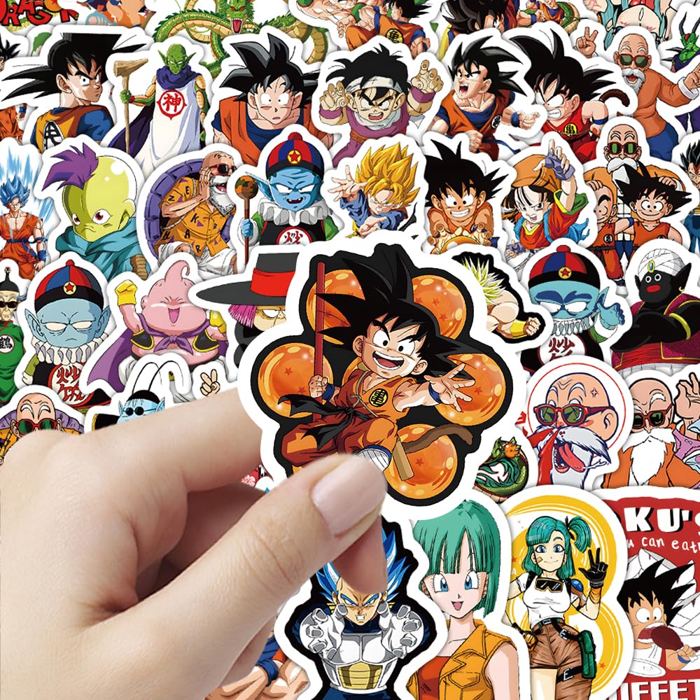 Dragon Ball Sticker Waterproof Snowboard Dragon Ball Set, 104-Piece Set, Stickers, Decals, Suitcase, High-Definition Images, Moe, Car, Bicycle,