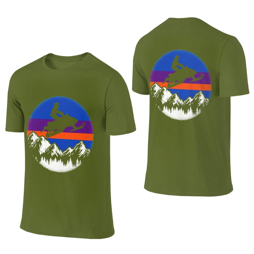 Snowmobiling Sled Vintage American Snowmobile Hong Kong Style Reversible Tshirt Casual Vibe Durable Unisexs Tshirts