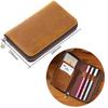 2026 First Layer Cowhide Three-pack Pencil Case Zipper Pen Storage Bag Plus Large Capacity Bill Stationery Case Pencil Case